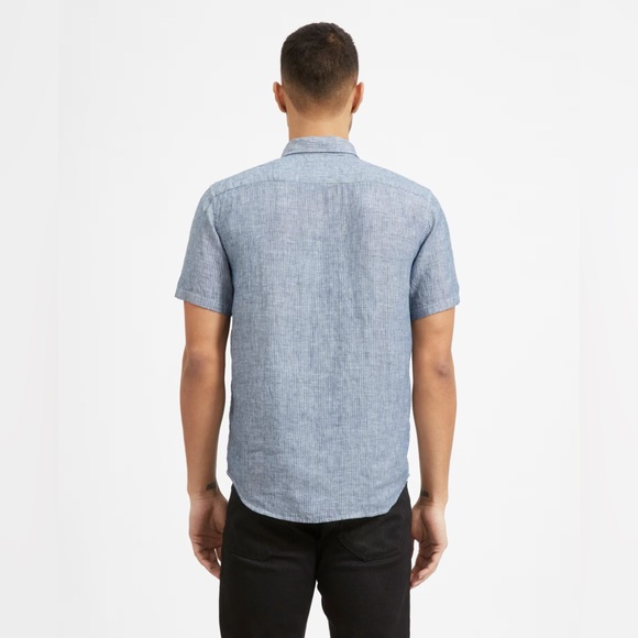 Everlane The Linen Short-Sleeve Standard Fit Shirt Large - Picture 2 of 3